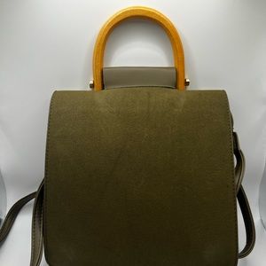 Forest green suede bag